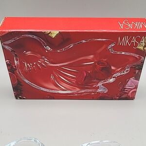 Mikasa Clear Glass Sweet Dove Dish, NIB